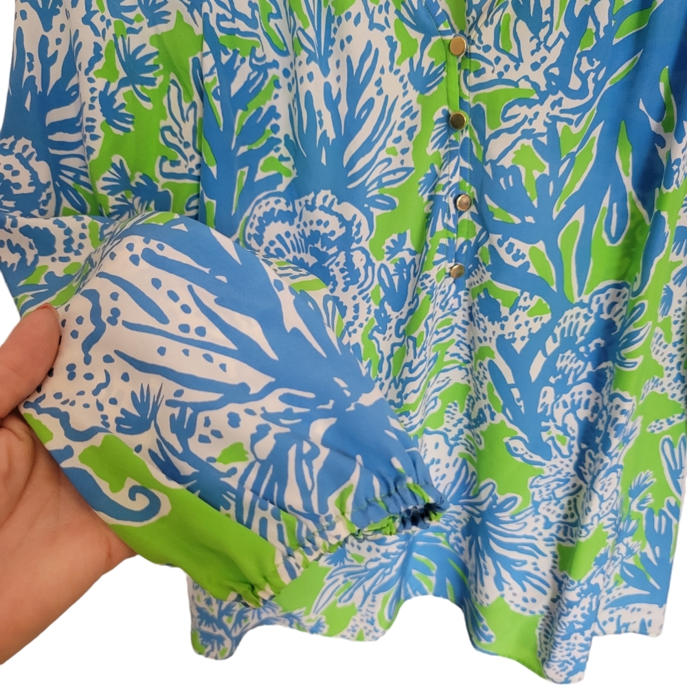 Lilly Pulitzer Elsa Silk Top View 5
